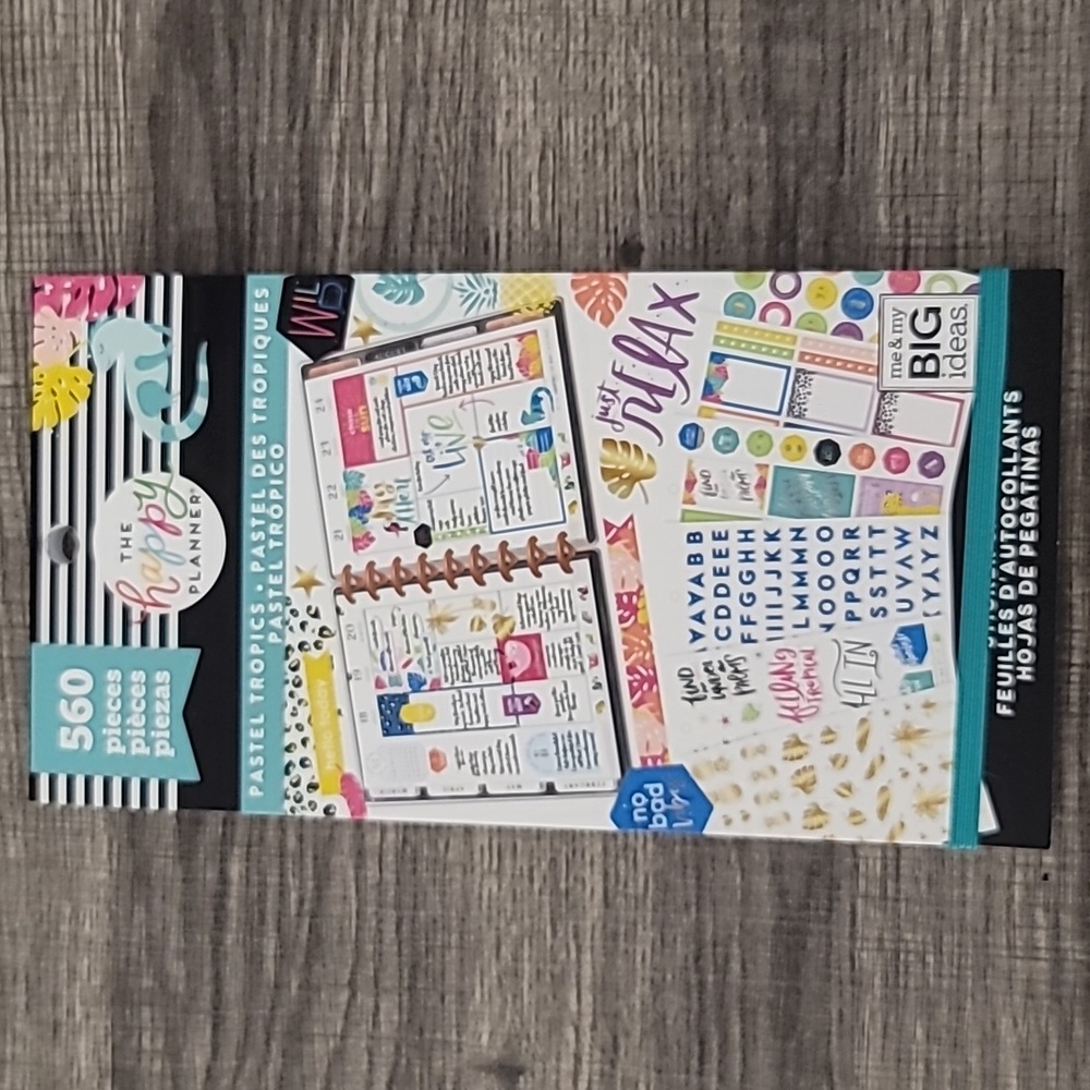 NWT Pastel Tropics Happy Planner Stickers
